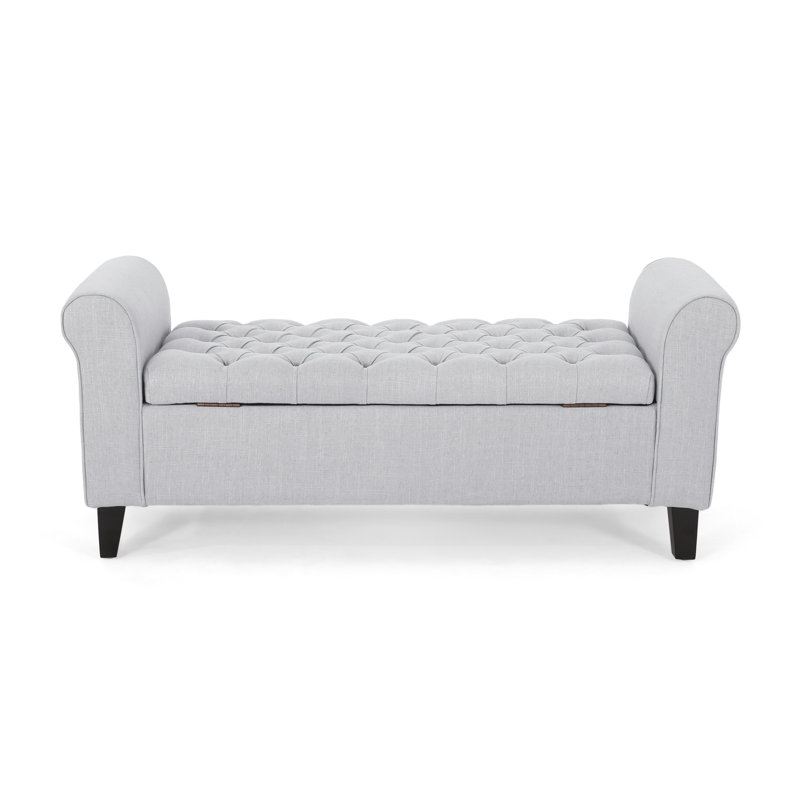 House of Hampton® Claxton Upholstered Flip top Storage Bench & Reviews